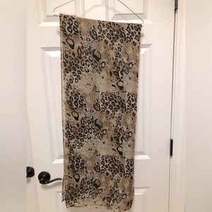 Extra long animal print scarf or wrap